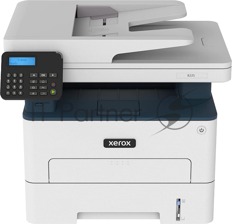 МФУ лазерное Xerox B225 (B225V_DNI), A4, ч/б, печ. до 34 стр/мин., скан. до 23 стр/мин. (ч/б) 7 стр/мин. (цвет), 600x600dpi, USB, RJ-45, Wi-Fi