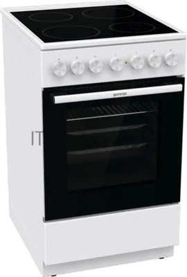 Плита электрическая Gorenje GEC5B41WG белый, конфорок 4 электрических, духовка 62 л, 50 см x 85 см x 59.4 см