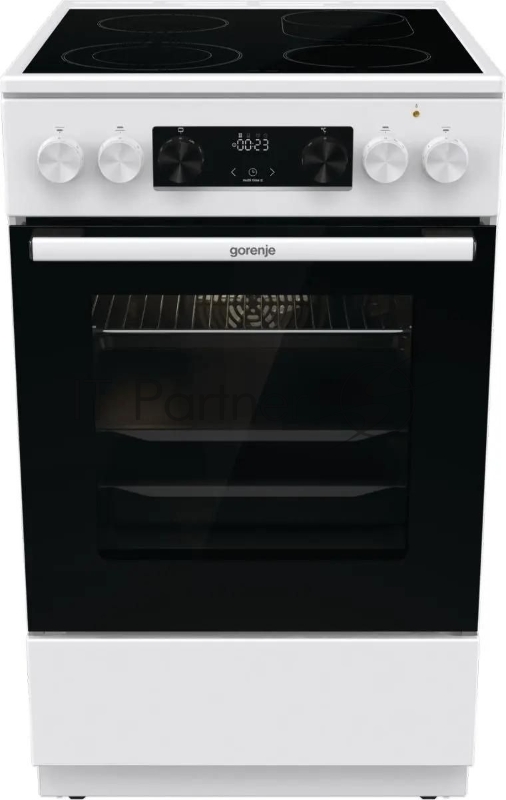 Плита электрическая Gorenje GECS5C70WA белый, конфорок 4 электрических, духовка 70 л, 50 см x 85 см x 59.4 см
