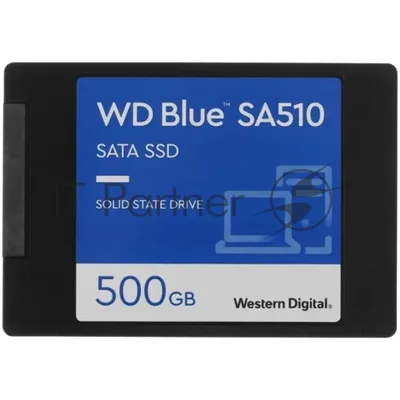 Накопитель SSD WD Blue SA510 WDS500G3B0A, 500GB, SATA III, 2.5", R/W 560/510