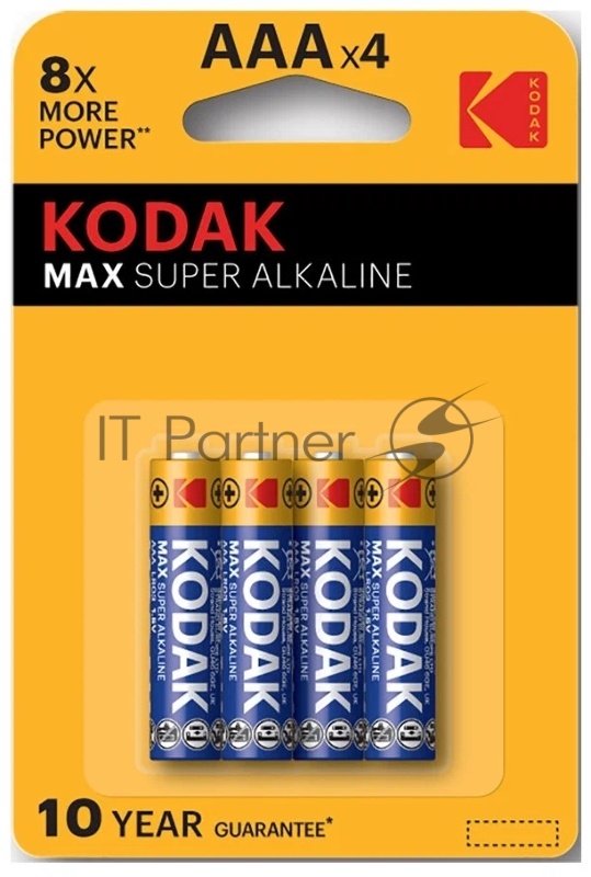 Батарейки Kodak LR03-4BL MAX SUPER Alkaline K3A-4 (40/200/32000)