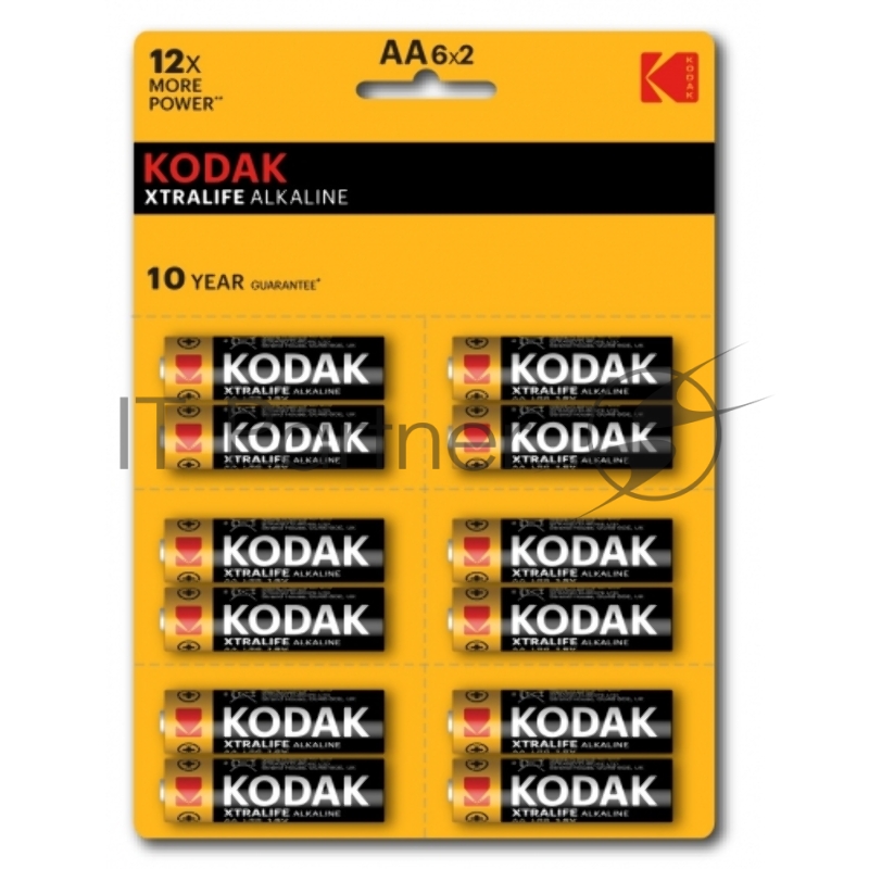 Батарейки Kodak LR6-12BL perforated (6x2BL) XTRALIFE Alkaline KAA-2x6 perf (144/576/18432) (цена за 1 шт)