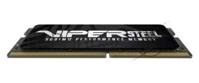Оперативная память Patriot Steel Series, DDR4, 16GB (1x16 GB), 3200 MHz, CL22, радиатор, черный, SO-DIMM