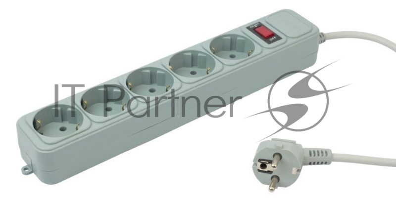 Сетевой фильтр PC Pet AP01006-5-GR 5 м, 5 розеток, серый