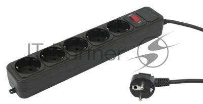 Сетевой фильтр PC Pet AP01006-3-BK 3 м, 5 розеток, черный