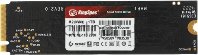Накопитель SSD KingSpec NE-1Tb, 1Tb, PCIe 3.0 x4, M.2 2280, NVMe, R/W 2400/1900