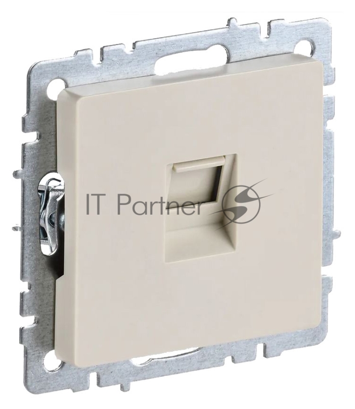 Розетка компьютерная СП RJ45 кат.5E BRITE РК10-БрКр беж. IEK BR-K10-1-K10