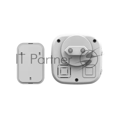 Звонок дверной беспроводной Rexant в розетку мигающий 36 мелодий IP44 (белый/серый)