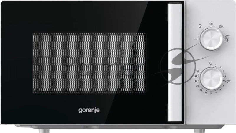 Микроволновая печь Gorenje MO17E1WH белый, 17 л, 700 Вт, переключатели - поворотный механизм