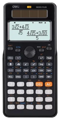Калькулятор научный Deli ED82ES черный 10+2-разр.