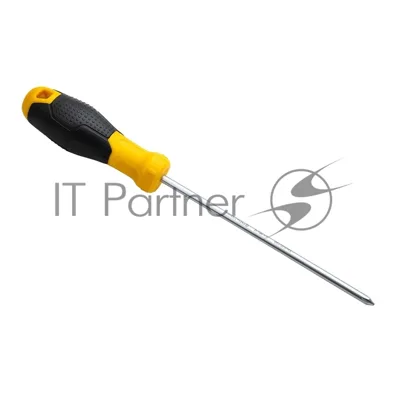 Крестовая отвертка Deli DL635150 PH1x150мм CR-V, Двухкомпонентная ручка. Хромированная.