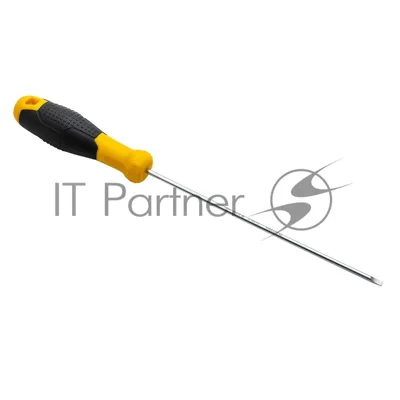 Отвертка шлицевая Deli DL6331501 3х150мм CR-V, Двухкомпонентная ручка. Хромированная