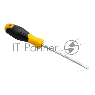 Отвертка шлицевая Deli DL6351251 5х125мм CR-V, Двухкомпонентная ручка. Хромированная