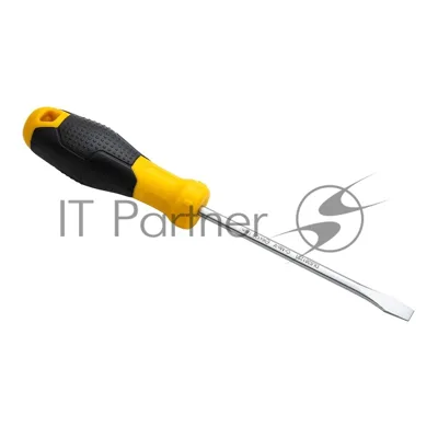 Отвертка шлицевая Deli DL6361251 6х125мм CR-V, Двухкомпонентная ручка. Хромированная