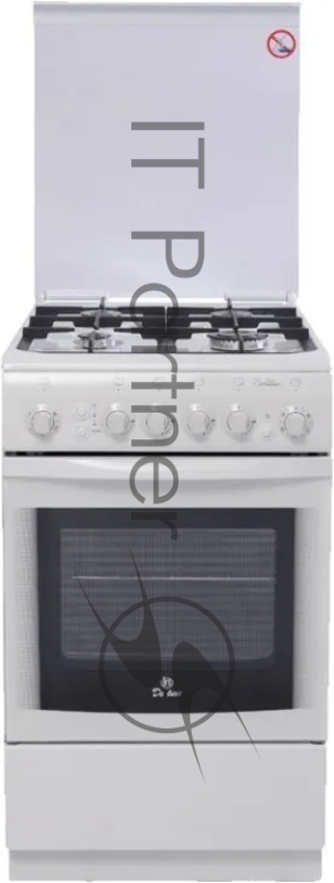Плита газовая De Luxe 506040.01ГЭ КР белый, конфорок 4 шт, духовка 60 л, 50 см x 85 см x 60 см