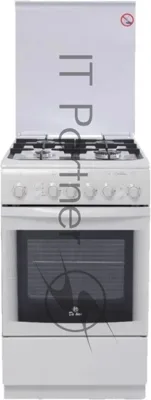 Плита газовая De Luxe 506040.01ГЭ КР белый, конфорок 4 шт, духовка 60 л, 50 см x 85 см x 60 см