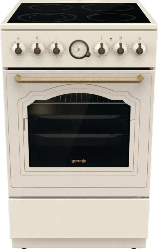 Плита электрическая Gorenje GECS5B70CLI бежевый, конфорок 4 электрических, духовка 70 л, 50 см x 85 см x 59.4 см
