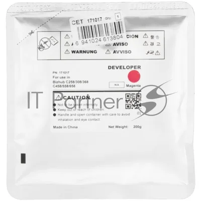 Девелопер для KONICA MINOLTA Bizhub 308/368/C258/C308/C368 CET черный, 200г, 600000 стр., CET171015