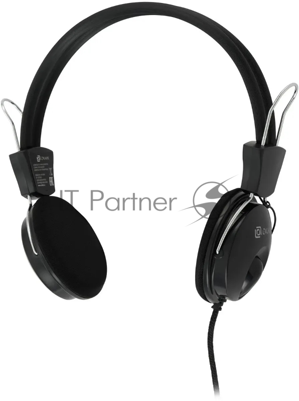Проводные наушники Oklick HS-M200 черный, накладные, Jack 3.5 мм