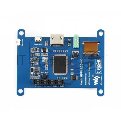 Резистивный сенсорный дисплей без корпуса ACD18-RA613 Waveshare 4" 800x480 IPS матрица, вход HDMI, питание по USB, для Raspberry Pi 3 (WS16340)