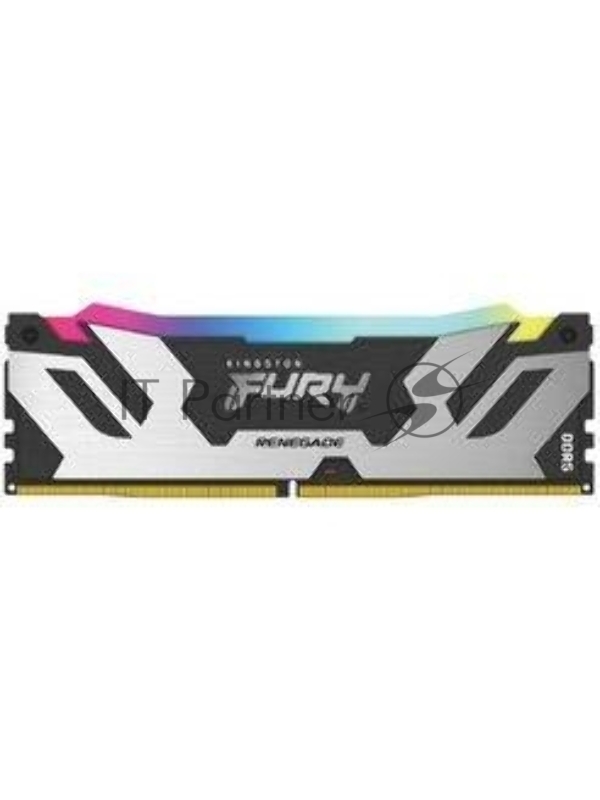 Оперативная память Kingston Fury Renegade, DDR5, 16Gb (1x16Gb), 6400MHz, CL32, DIMM, с радиатором, RGB, серебристый/черный