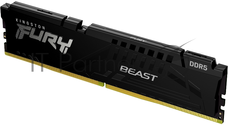 Оперативная память Kingston Fury Beast, DDR5, 8GB (1x8GB), 5600MHz, CL40, DIMM, с радиаторами, черный
