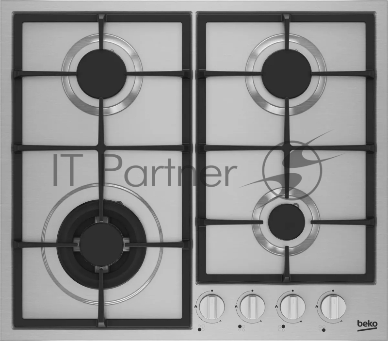 Газовая варочная поверхность Beko HIYG 64225 SXO, 4 конфорки, нержавеющая сталь, 7800 Вт