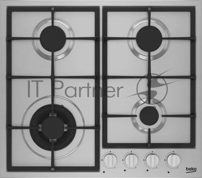 Газовая варочная поверхность Beko HIYG 64225 SXO, 4 конфорки, нержавеющая сталь, 7800 Вт