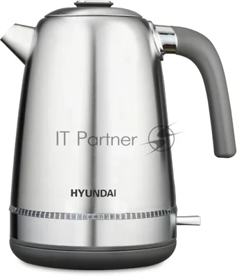 Чайник электрический Hyundai HYK-S5806 1.7 л, 2200 Вт, серебристый матовый/черный