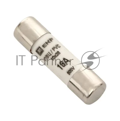Вставка плавкая цилиндрическая ПВЦ 10х38 16А EKF pvc-10x38-16
