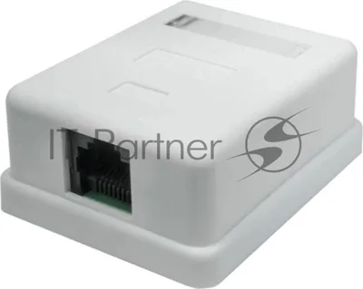 Розетка компьютерная 1-м 8P8C (RJ-45) UTP кат.5E SUPRLAN 10-0307