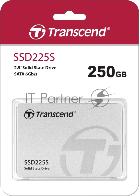 Накопитель SSD 2.5" Transcend 250Gb SSD225S (SATA3, up to 500/330Mbs, 3D NAND, 90TbW, 7мм)