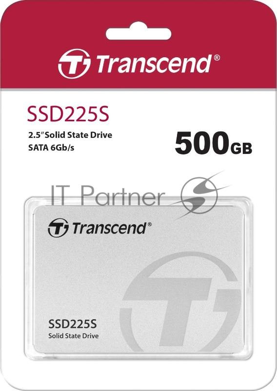 Накопитель SSD 2.5" Transcend 500Gb SSD225S TS500GSSD225S (SATA3, up to 530/480Mbs, 3D NAND, 180TbW, 7мм)