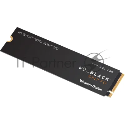 Накопитель SSD WD Black SN770 NVMe, 1.0Tb, M.2(22x80мм), NVMe, PCIe 4.0 x4, 3D TLC, R/W 5150/4900Mb/s, IOPs 740 000/800 000, TbW 600, DWPD 0.3 (12 мес.)