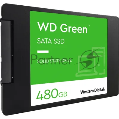 Накопитель SSD WD Green WDS480G3G0A, 480Gb, SATA III, 2.5", R/W 545/545