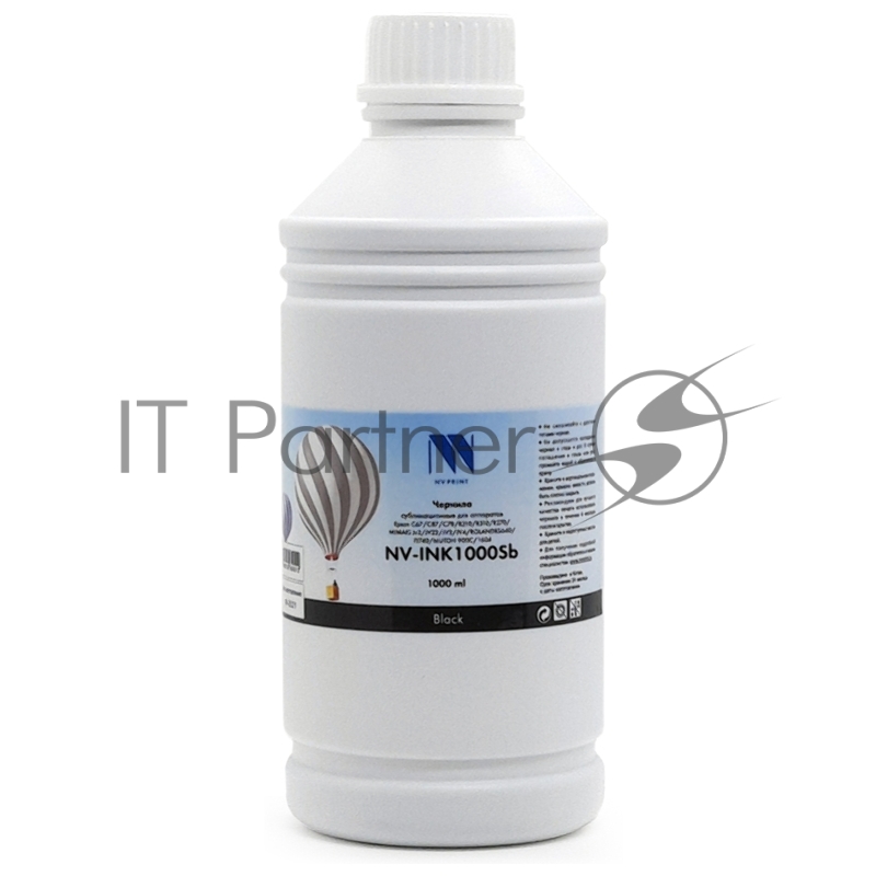 Чернила NV PRINT сублимационные NV-INK1000BkSb для аппаратов Epson, Mimaki, Mutoh, Roland (1000ml) Black, box