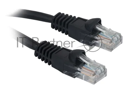 Патч-корд Buro UTP 4 пары cat.5e CCA molded 2м черный RJ-45 (m)-RJ-45 (m)