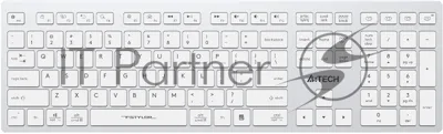 Клавиатура беспроводная A4Tech Fstyler FBX50C, USB, Bluetooth/Радиоканал, белый