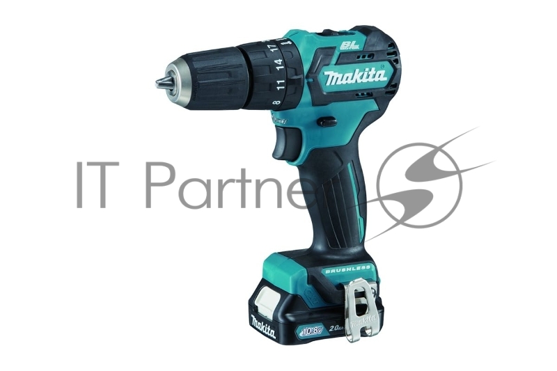 Дрель-шуруповерт Makita HP332DWAE, 10.8 В, 2 Ач, 35 Нм, бесщеточный, ударный