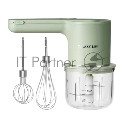 Миксер аккумуляторный Galaxy Line GL 2234, зеленый, ручной, 50 Вт