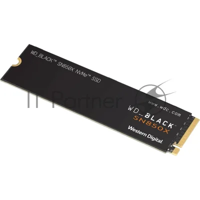 Накопитель SSD WD 1Tb Black SN850X, M.2(22x80мм), NVMe, PCIe 4.0 x4, 3D TLC, R/W 7300/6300Mb/s, IOPs 800 000/1 100 000, TbW 600, DWPD 0.3 (12 мес.)