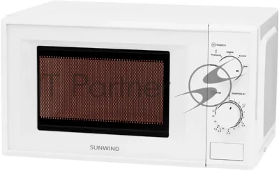 Микроволновая печь SunWind SUN-MW051 белый, 20 л, 700 Вт, переключатели - поворотный механизм
