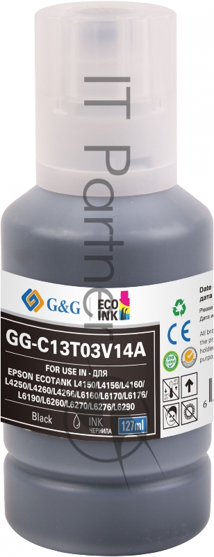 Чернила G&G GG-C13T03V14A 101BK черный127мл для Epson L4150/L4160/L6160/L6170