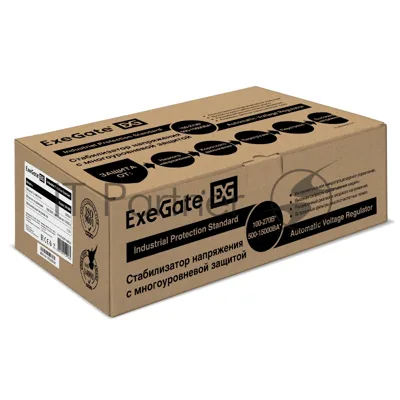 Стабилизатор напряжения ExeGate Master AV-500 (500ВА, 140-260В, цифр. индикация вход/вых. напряжения, 220В±8%, КПД 98%, 5 уровней защиты, задержка, метал.корпус, евророзетка, RTL)