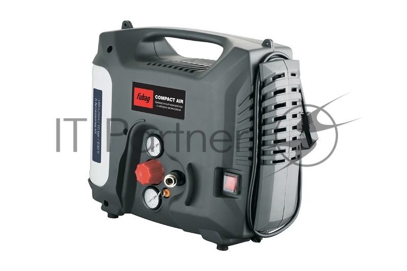 Компрессор FUBAG COMPACT AIR 6412320 ( Ресивер 5 л, Произв-сть 180 л/мин, Давление 10 бар, Мощность 1300 Вт, Напряжение 230/50 В/Гц, Вес 8.4 кг )