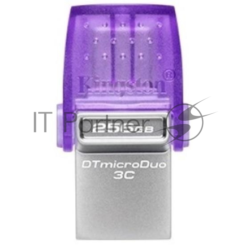 Флешка USB Kingston DataTraveler microDuo 3C (DTDUO3CG3/256GB), 256Gb, USB 3.2 Gen 1/Type-C, R/W 200/15, фиолетовый