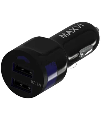 Автомобильное зарядное устройство Maxvi CCM-212 Plus M черный 2.1A
