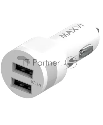 Автомобильное зарядное устройство Maxvi CCM-212 Plus M white 2.1A