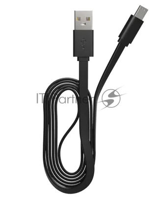 Кабель Maxvi MC-01F black USB-A - microUSB, 2A Плоский кабель, ток макс. нагрузки 2А, макс. напряжение 5V; стандарт USB 2.0; длина 1м, материал PVC, черный