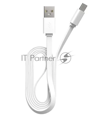 Кабель Maxvi MC-01F white USB-A - microUSB, 2A Плоский кабель, ток макс. нагрузки 2А, макс. напряжение 5V; стандарт USB 2.0; длина 1м, материал PVC, белый